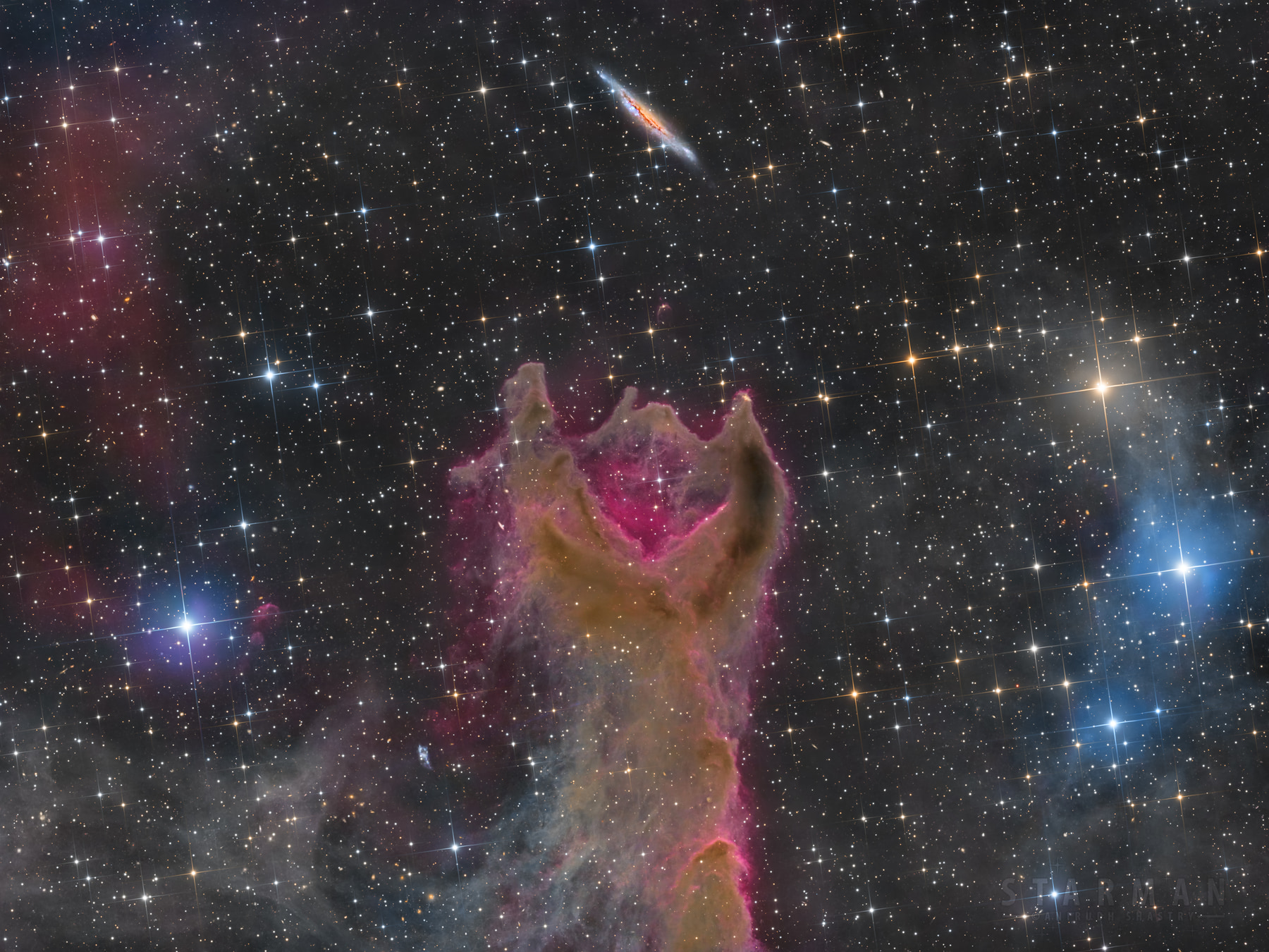 CG 4: God's Hand Reaching for a Galaxy